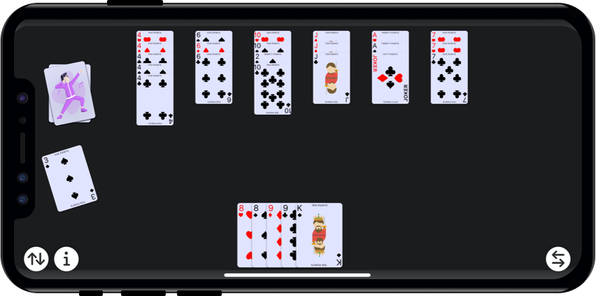 Canasta Six phone screenshot